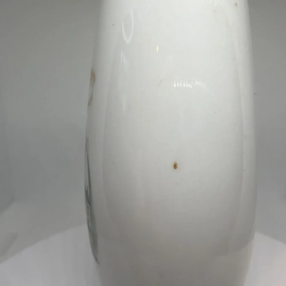 Vintage German Handgemalt Porcelain Vase Schwetzingen Palace Stag Form 54